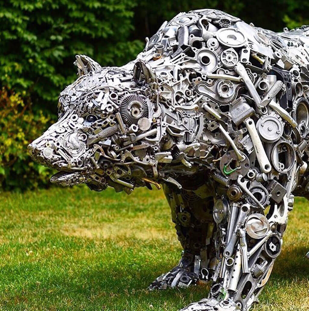 Scrap Metal Becomes Life-size Animal Sculptures | Daniel Swanick